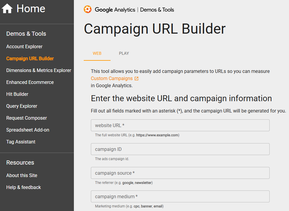 campaign URL builder