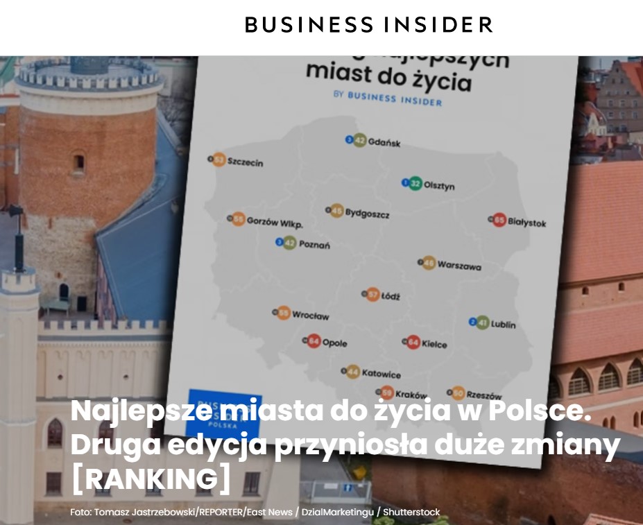 Zestawienie najlepszych miast według Business Insidera.