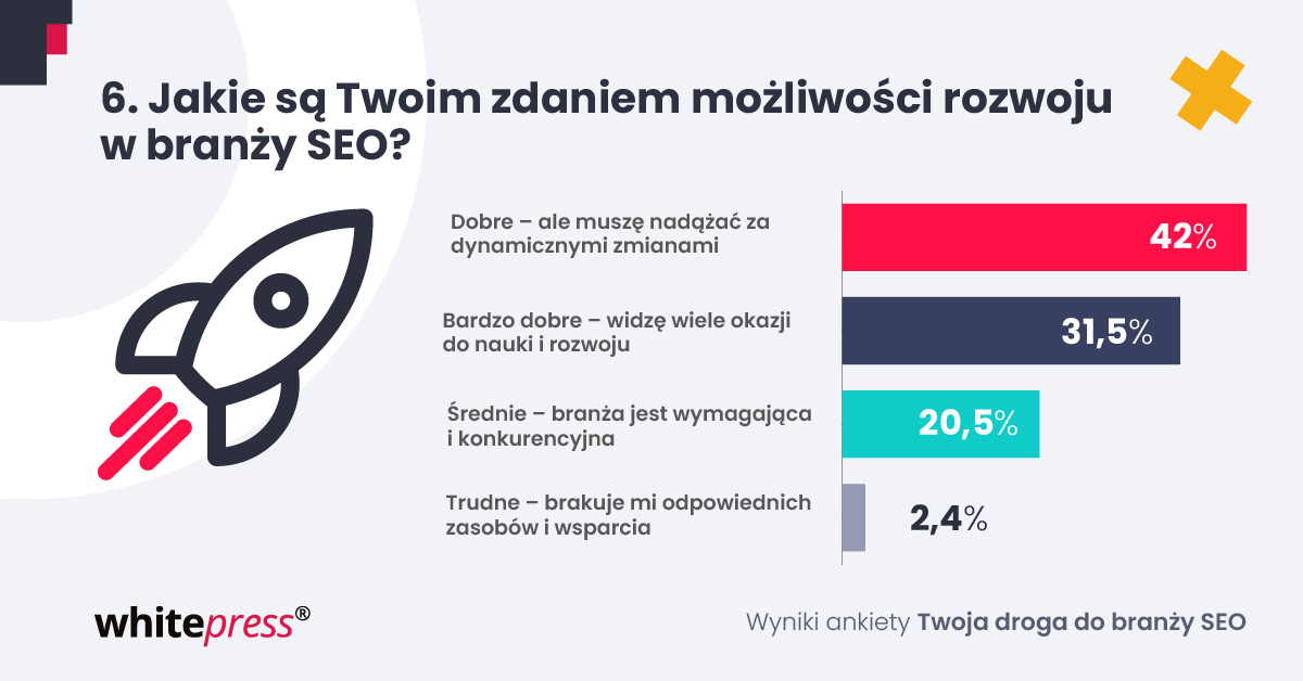 Odpowiedzi na pytanie 'Jakie są Twoim zdaniem możliwości rozwoju w branży SEO?'