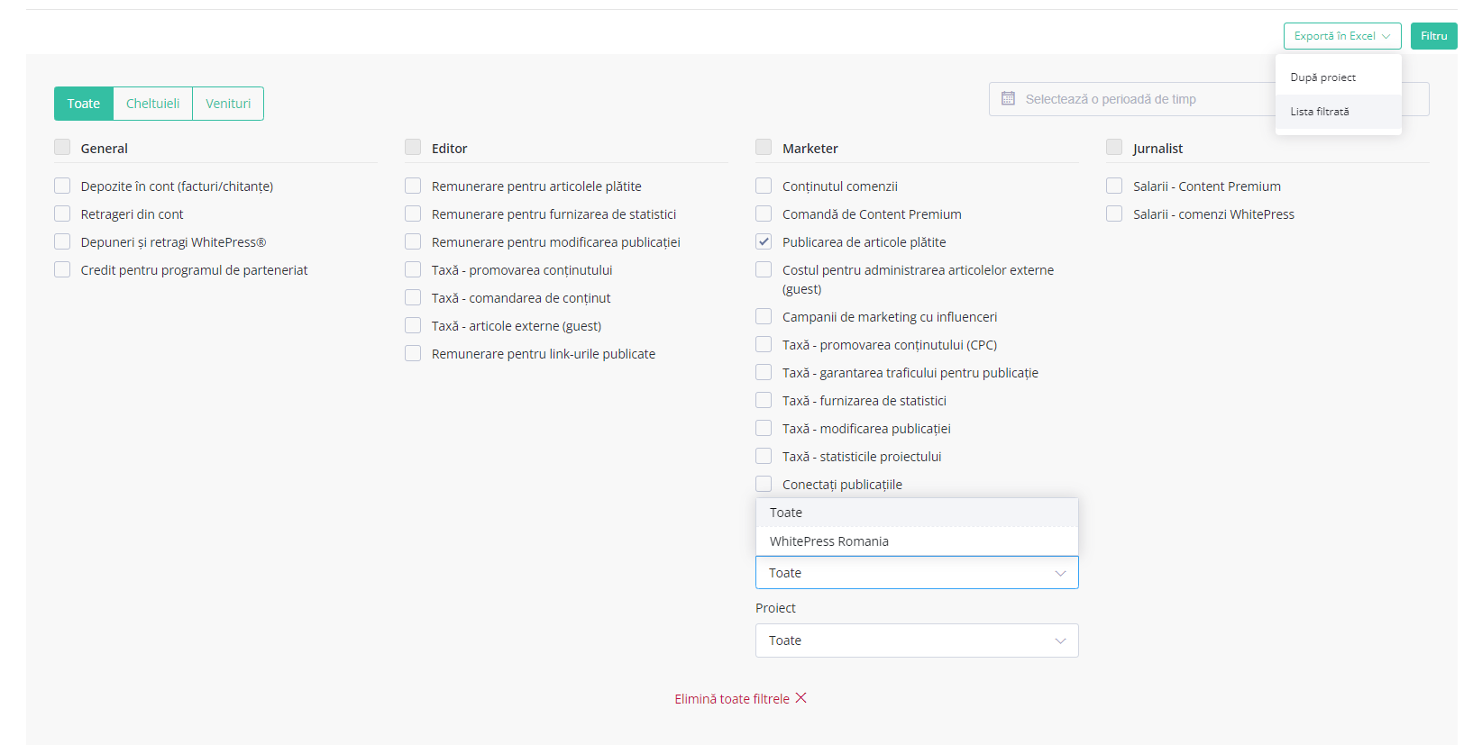 Export your report to Excel