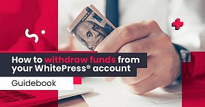 Graphic for the article - Hvordan ta ut penger fra en WhitePress®-konto